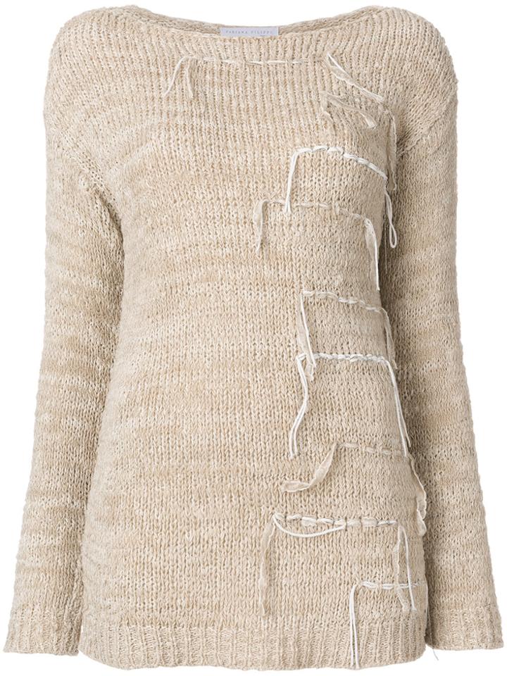 Fabiana Filippi Distressed Jumper - Nude & Neutrals