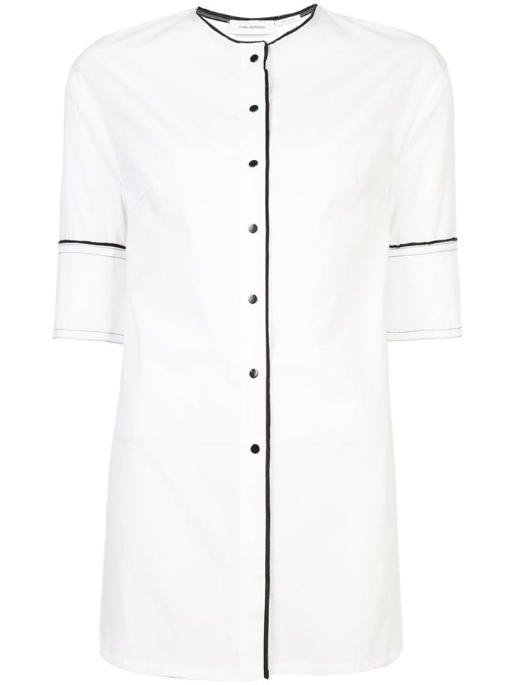 Yigal Azrouel Button-front Collarless Shirt - White