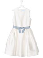 Lanvin Enfant Teen Ribbon Bow Detail Flared Dress - White