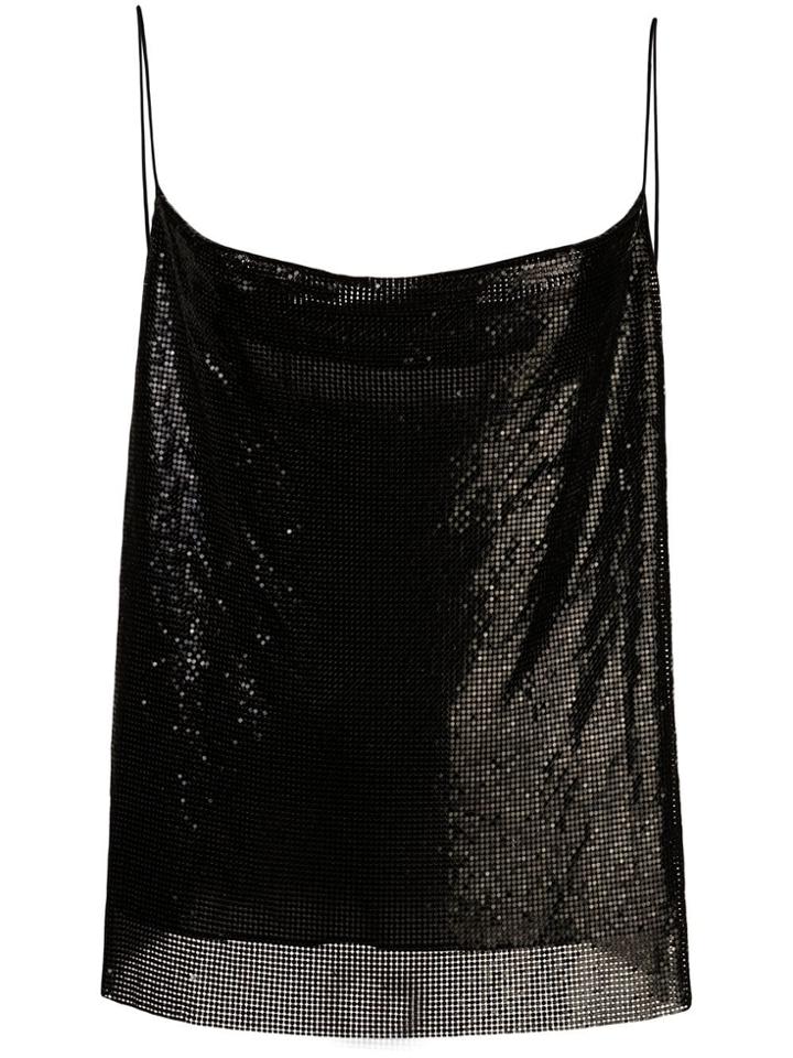 Alice+olivia Sequinned Cowl-neck Top - Black