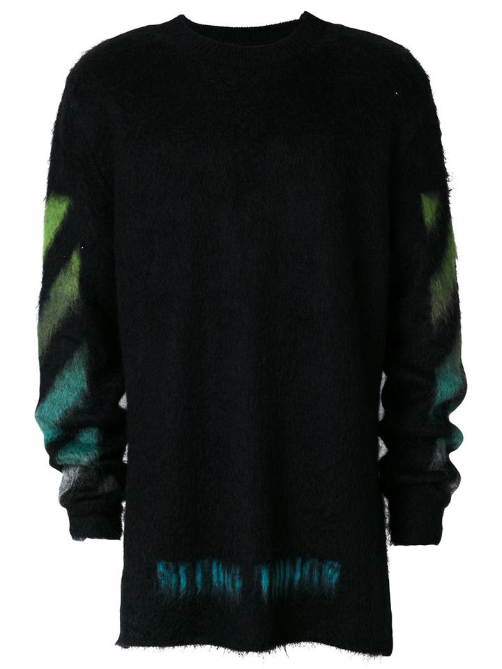 Off-white - Multicolour Striped Cardigan - Men - Polyamide/mohair/wool - Xxs, Black, Polyamide/mohair/wool