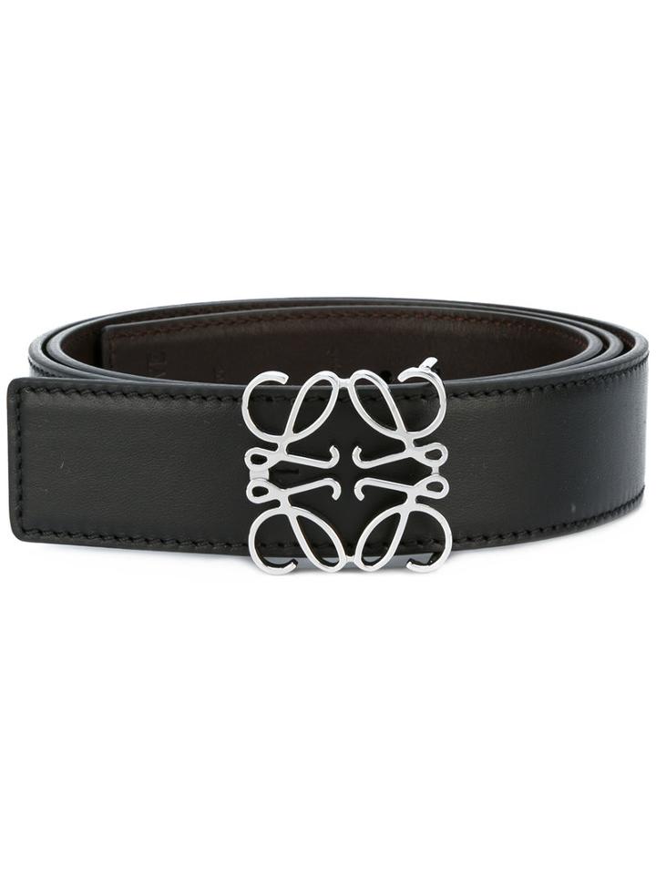 Loewe Buckled Belt, Men's, Size: 85, Black, Calf Leather