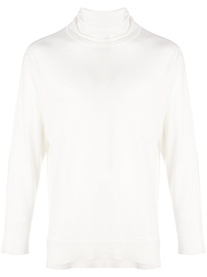 Maison Flaneur Roll Neck Sweater - White