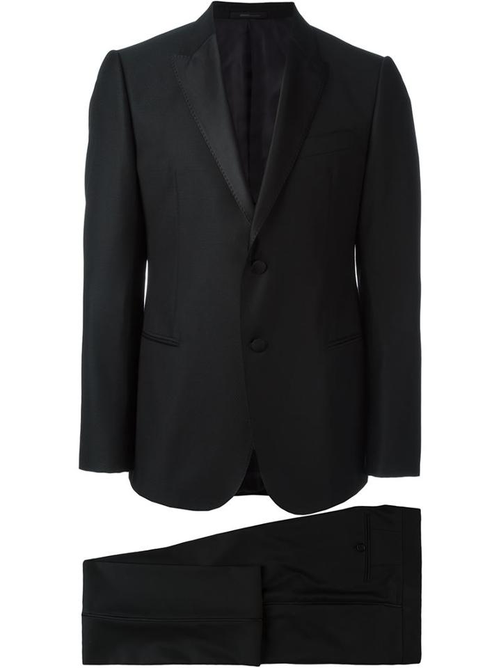 Armani Collezioni Two Piece Dinner Suit, Men's, Size: 56, Black, Wool