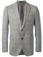 Armani Collezioni Plaid Blazer, Men's, Size: 52, Brown, Virgin Wool/acetate/viscose
