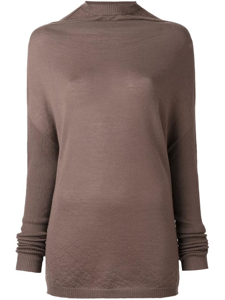 Rick Owens Lightweight Knitted Top, Women's, Size: Small, Brown, Cashmere