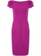 Milly Gathered Sleeve Sheath Dress - Pink & Purple