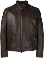 Boss Hugo Boss Fitted Biker Jacket - Brown