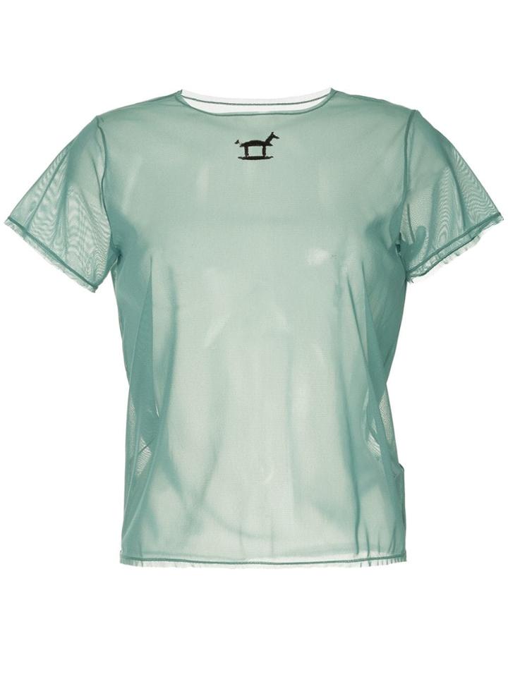 Tu Es Mon Trésor Rocking Horse Mesh T-shirt - Green