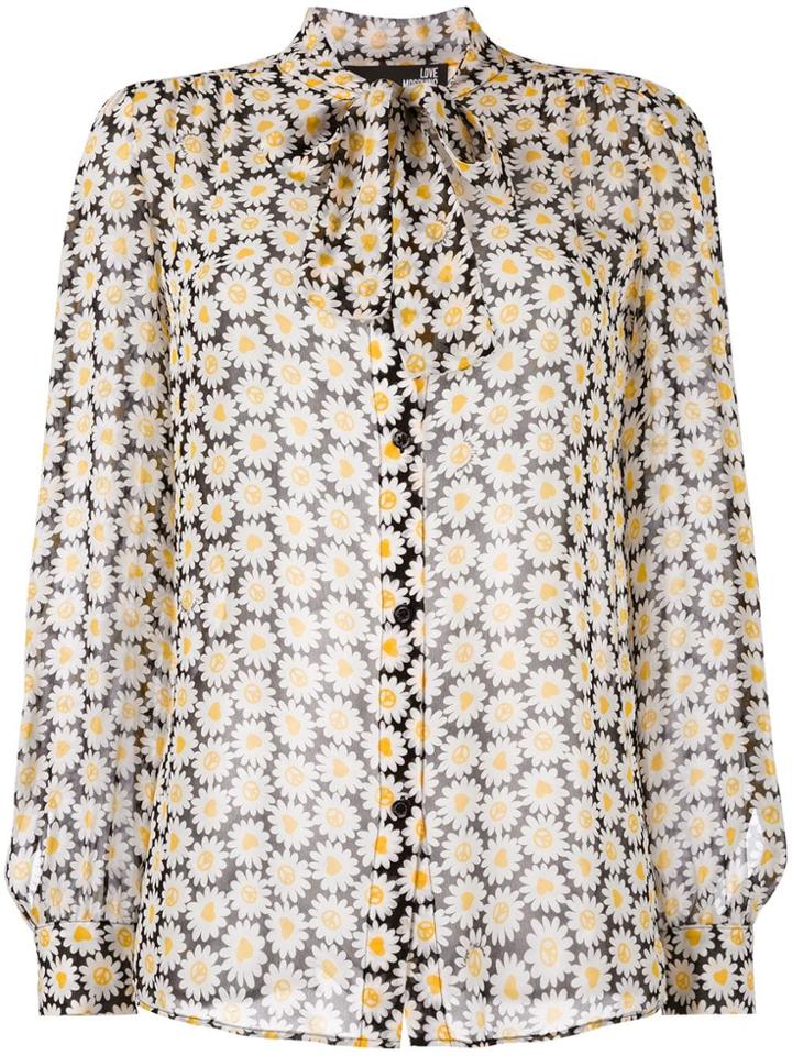 Love Moschino Daisy Embroidered Shirt - White