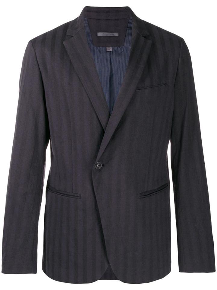John Varvatos Asymmetric One Button Jacket - Blue