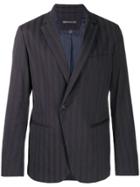 John Varvatos Asymmetric One Button Jacket - Blue