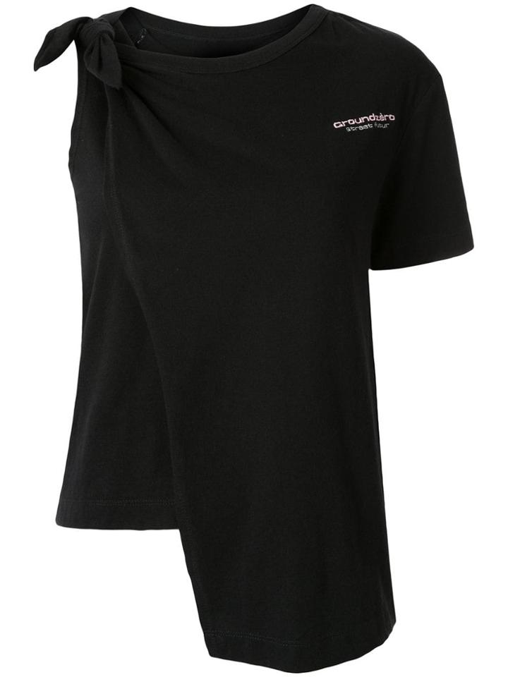 Ground Zero Knotted T-shirt - Black