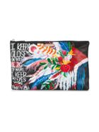 Elisabeth Weinstock Harbor Island Hand Painted Pouch - Black