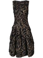 Oscar De La Renta Sleeveless Embroidered Dress - Black
