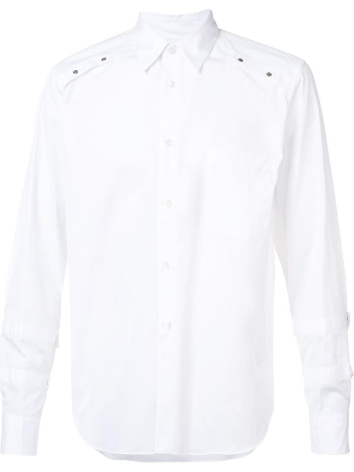 Comme Des Garçons Homme Plus Studded Detail Shirt, Men's, Size: Large, White, Cotton
