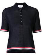 Thom Browne Knitted Polo-style Top - Blue