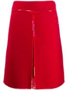 Fendi Pre-owned 2000's Silk Lining Midi Skirt - Red