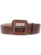 Brunello Cucinelli Wide Leather Belt - Brown
