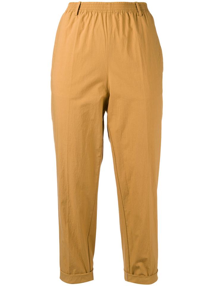 Forte Forte Loose-fit Cropped Trousers, Women's, Size: I, Brown, Cotton