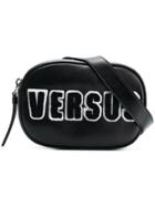 Versus Logo Embroidered Belt Bag - Black
