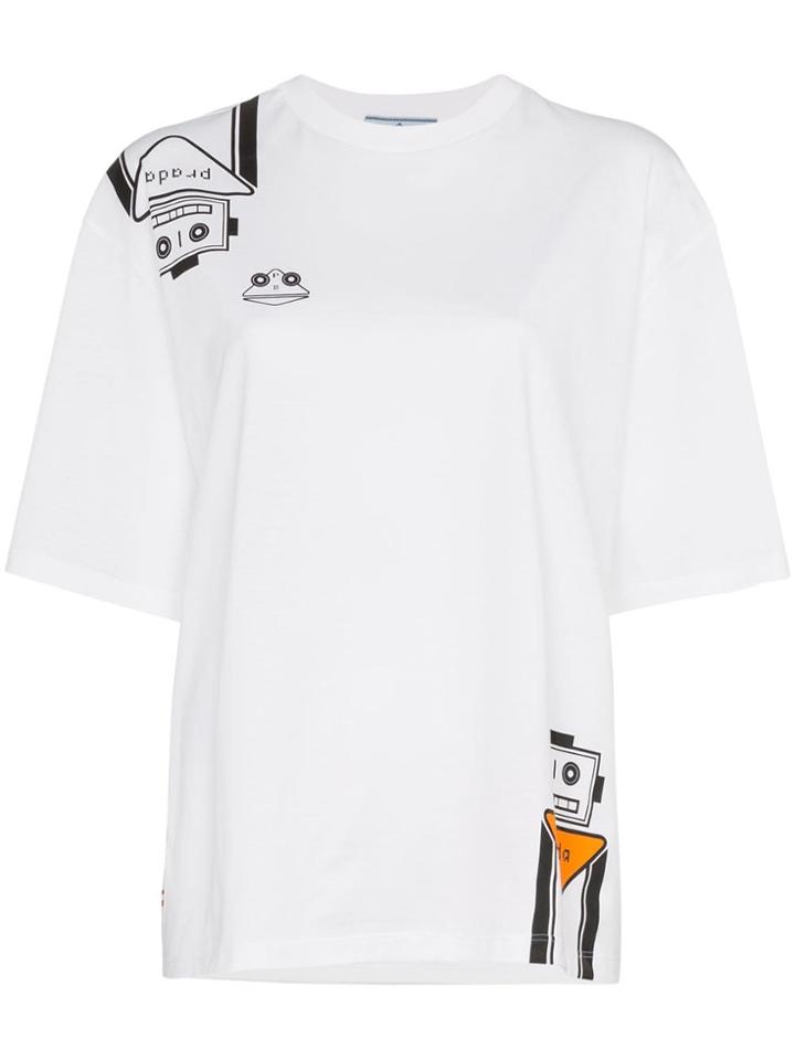 Prada Robot T Shirt - White