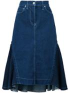 Sacai Denim Midi Skirt, Women's, Size: 1, Blue, Cotton