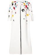 Oscar De La Renta Embroidered Coat - White
