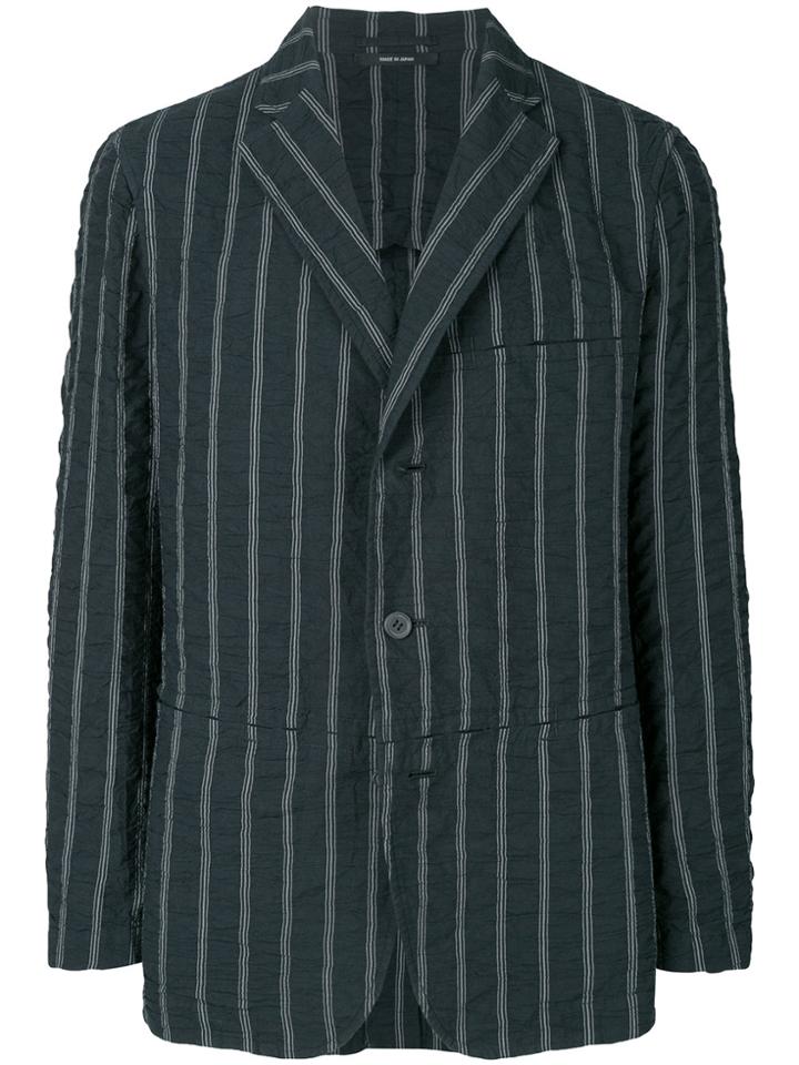 Issey Miyake Striped Blazer - Blue