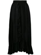Mes Demoiselles Draped Ruffle Skirt - Black