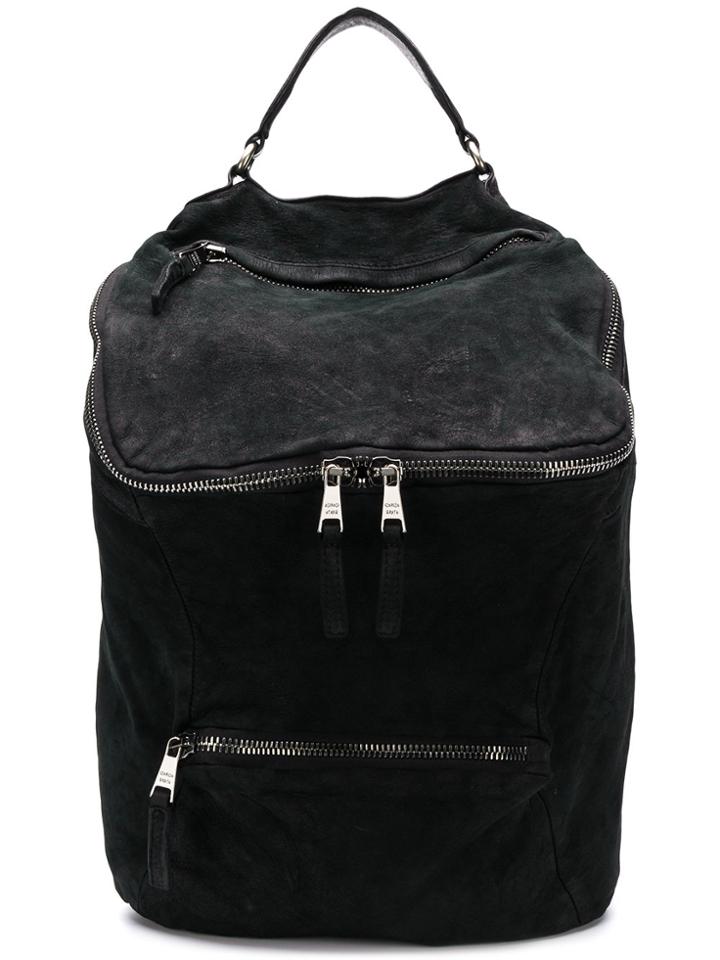 Giorgio Brato Top Zipped Backpack - Black