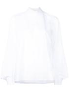 Delpozo - Flared Blouse - Women - Cotton - 36, White, Cotton