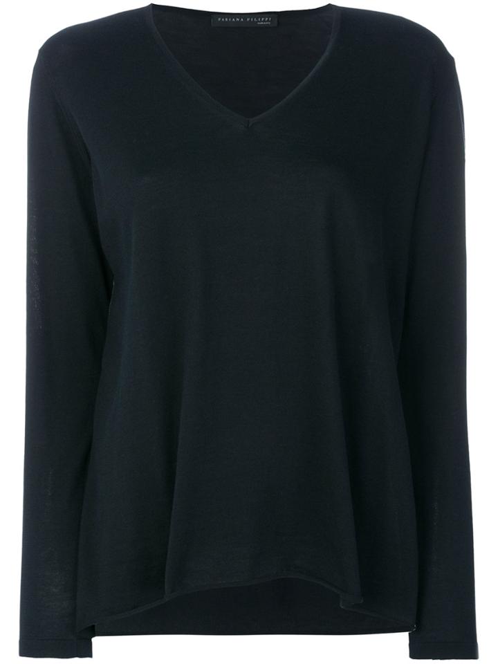 Fabiana Filippi V-neck Jumper - Blue