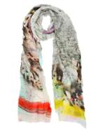 Faliero Sarti Map Print Scarf, Women's, Modal/cashmere