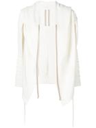 Rick Owens Drkshdw Draped Cardigan - White