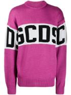 Gcds Logo Knit Jumper - Pink