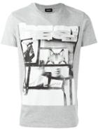 Diesel 't-diego-hf' T-shirt, Men's, Size: Small, Grey, Cotton