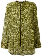 Dorothee Schumacher - Leopard Print Sheer Blouse - Women - Silk/cotton - 3, Black, Silk/cotton