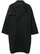 Yuiki Shimoji Oversized Trench Coat - Black