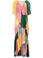 Rosetta Getty Ruffled Maxi Dress - Multicolour