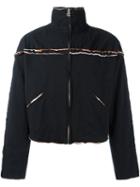Telfar Raw Edge Zipped Jacket, Men's, Size: Small, Black, Cotton