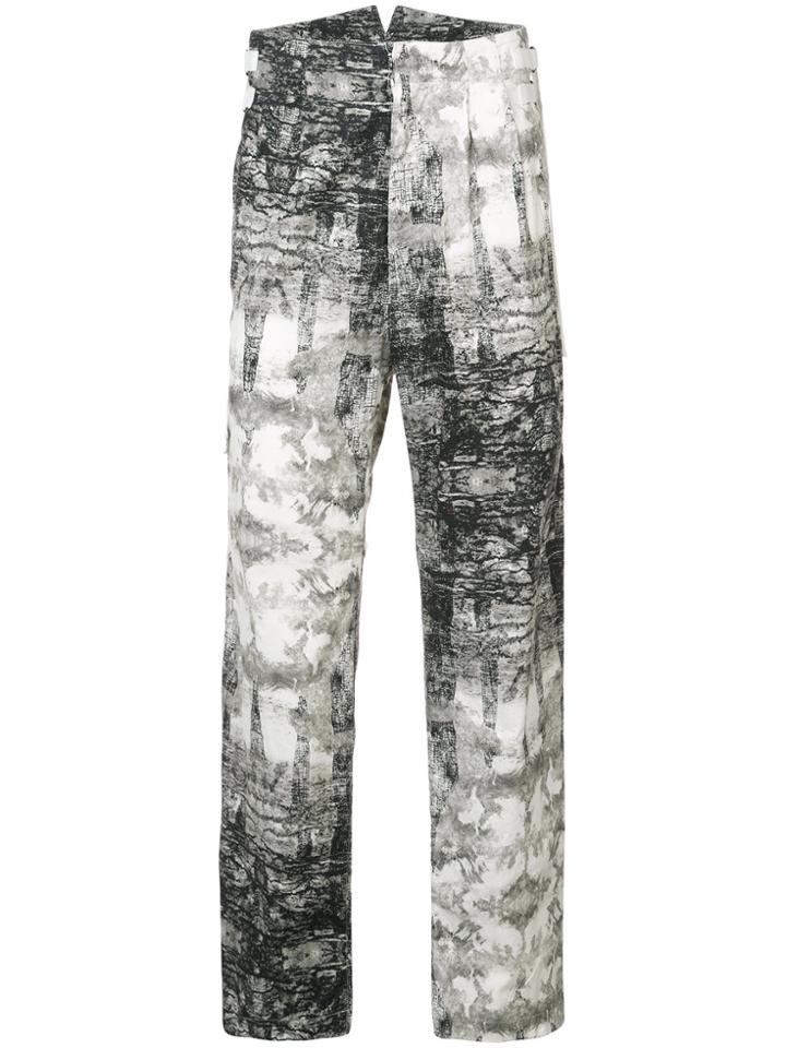 Nude Printed Trousers - Grey