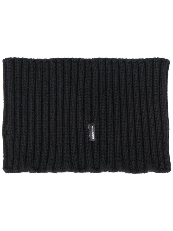 Stone Island Shadow Project Ribbed Turtle-scarf - Black