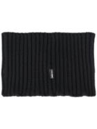 Stone Island Shadow Project Ribbed Turtle-scarf - Black