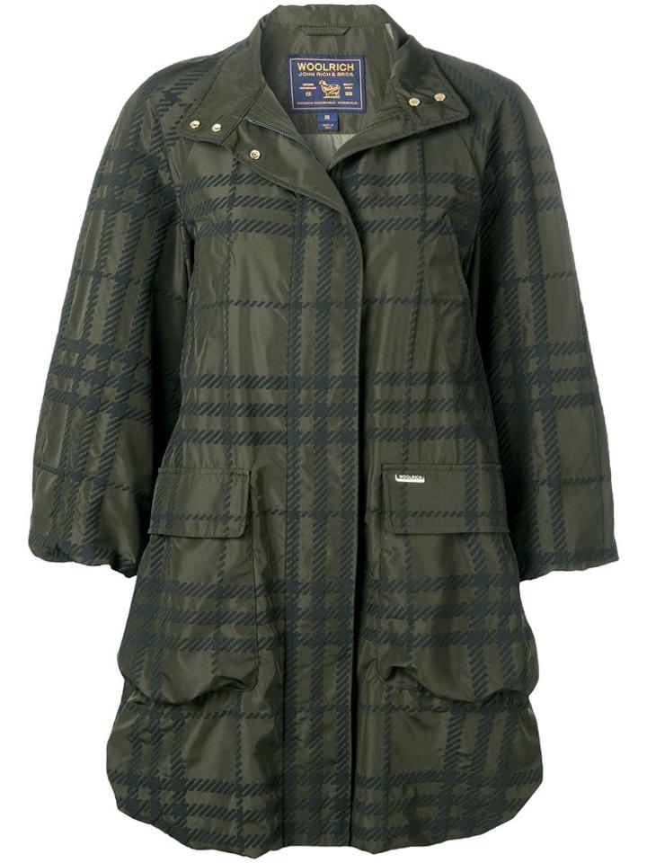 Woolrich Plaid Water-resistant Coat - Green
