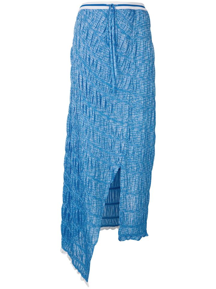 Pringle Of Scotland Ruffle Frilled Skirt - Blue