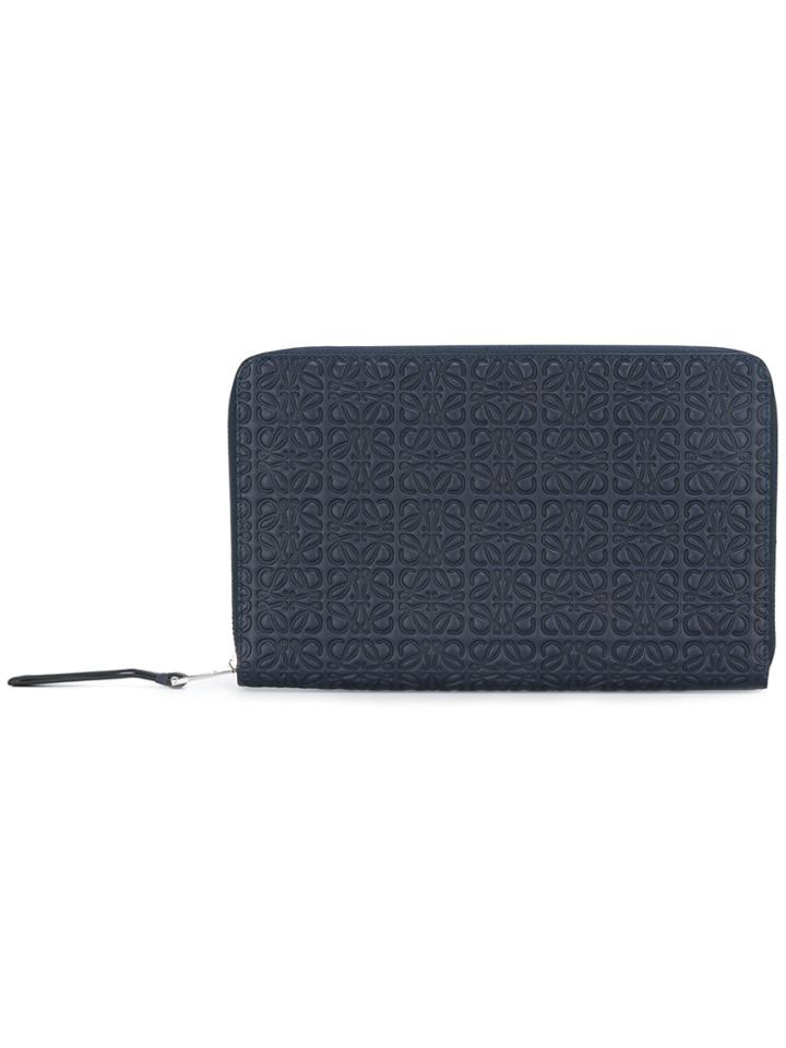 Loewe Embossed Log Document Case - Blue