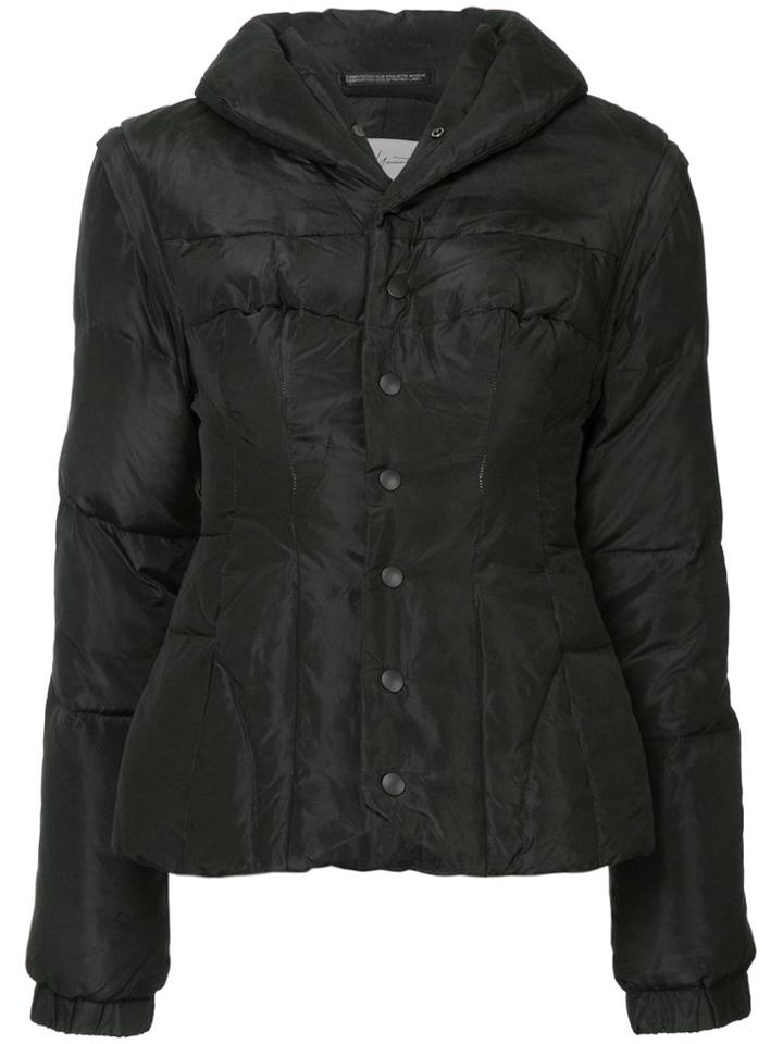 Yohji Yamamoto Pre-owned Collar Puffer Jacket - Black