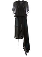 Ilaria Nistri Striped Empire Dress - Black
