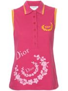 Christian Dior Vintage Sleeveless Shirt Tops - Pink & Purple
